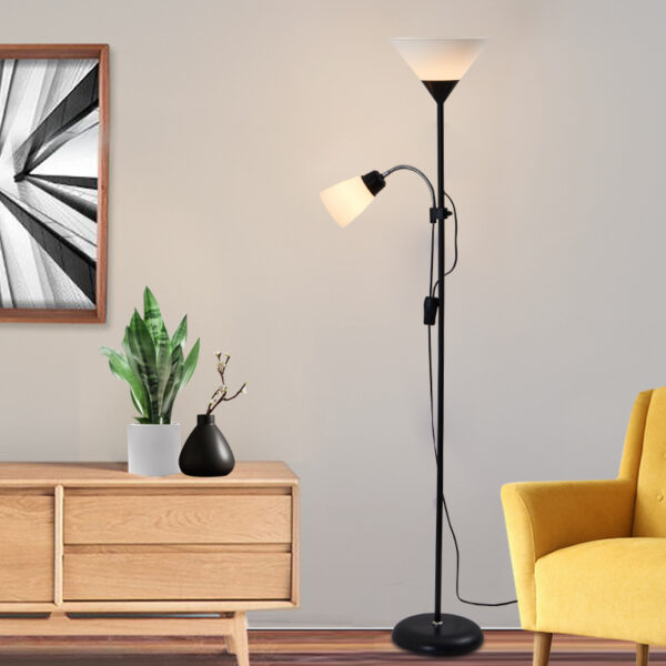 Classic Dual Heads Metal Floor Light - Image 2