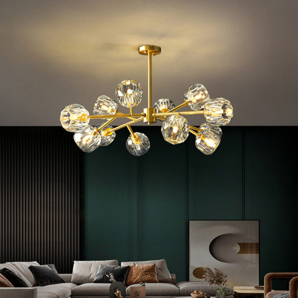 Gold Luxury Crystal Chandelier Light - Image 2