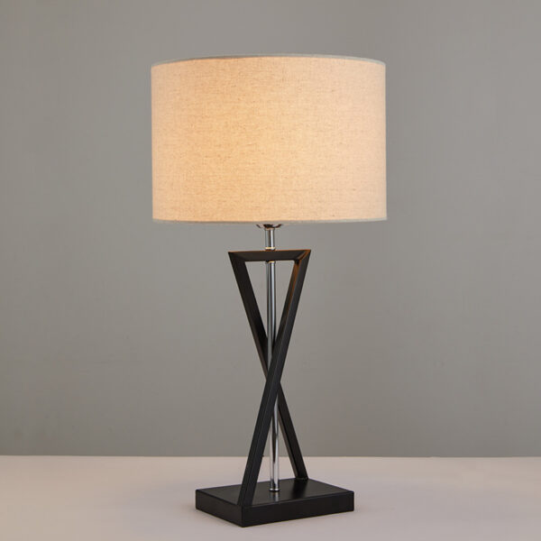 Modern Classic Fabric Shade Metal Table Lamp - Image 4