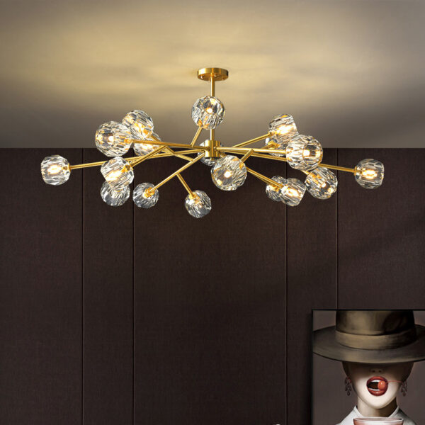 Gold Luxury Crystal Chandelier Light - Image 4
