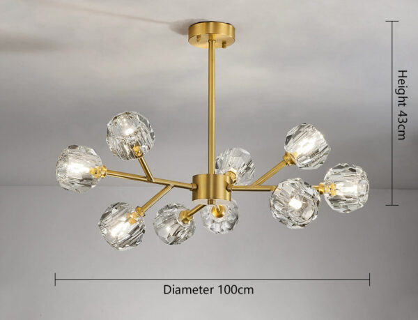Gold Luxury Crystal Chandelier Light - Image 5