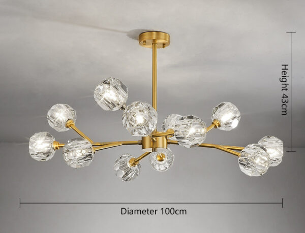 Gold Luxury Crystal Chandelier Light - Image 6