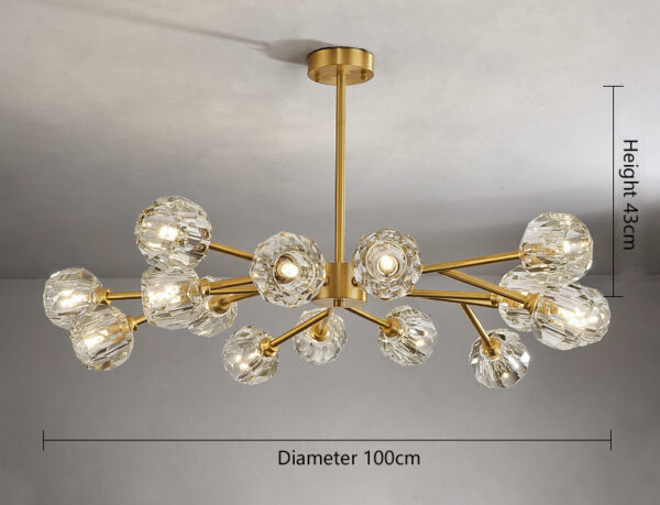 Gold Luxury Crystal Chandelier Light - Image 7
