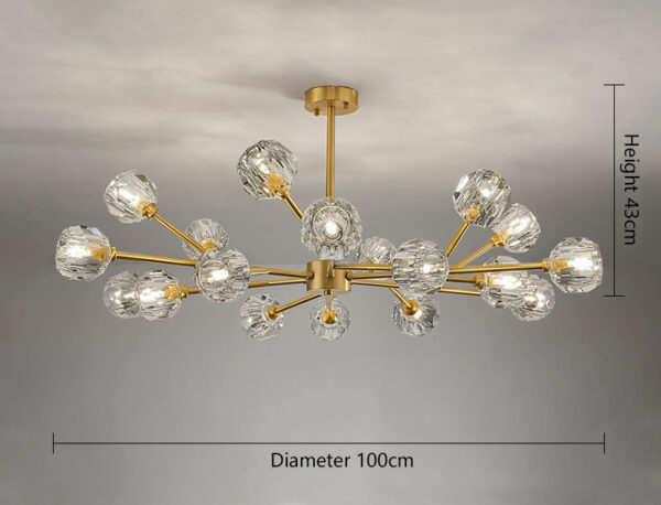 Gold Luxury Crystal Chandelier Light - Image 8