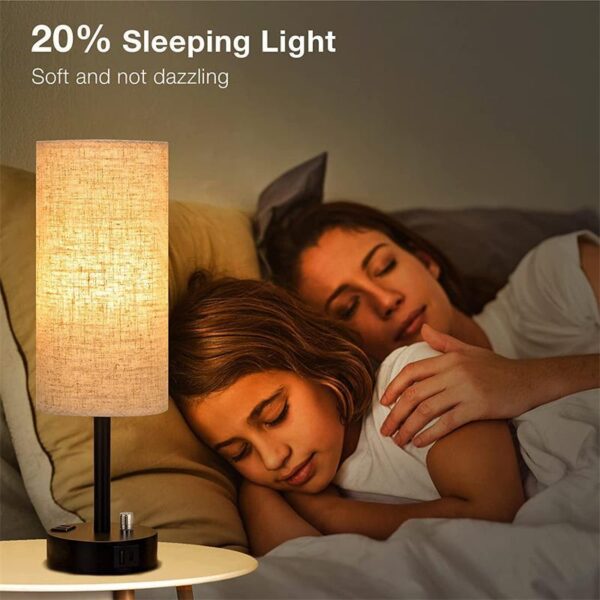 Nighstand Table Light with Charging Port and Socket - Image 3
