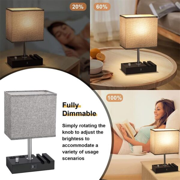 Bedside Desk Lamp with Charging Ports & Phone Stands - Image 7