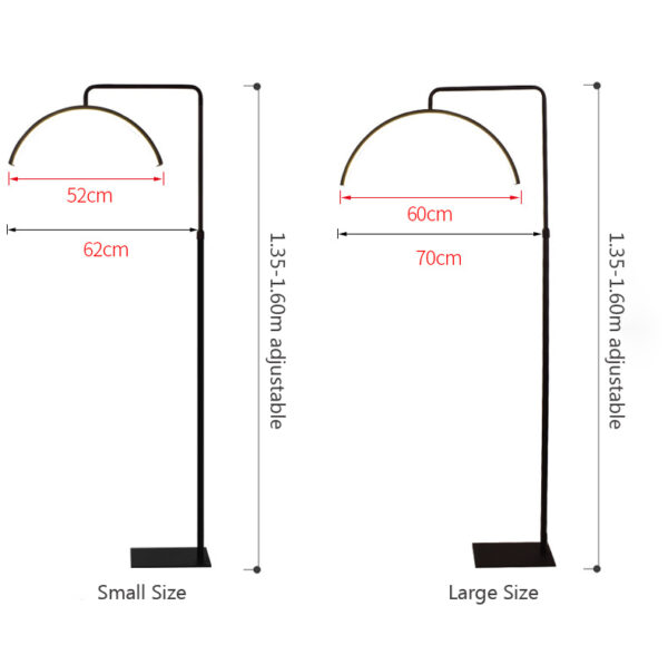 Beauty Salon Half Moon LED Floor Lamp - Image 7