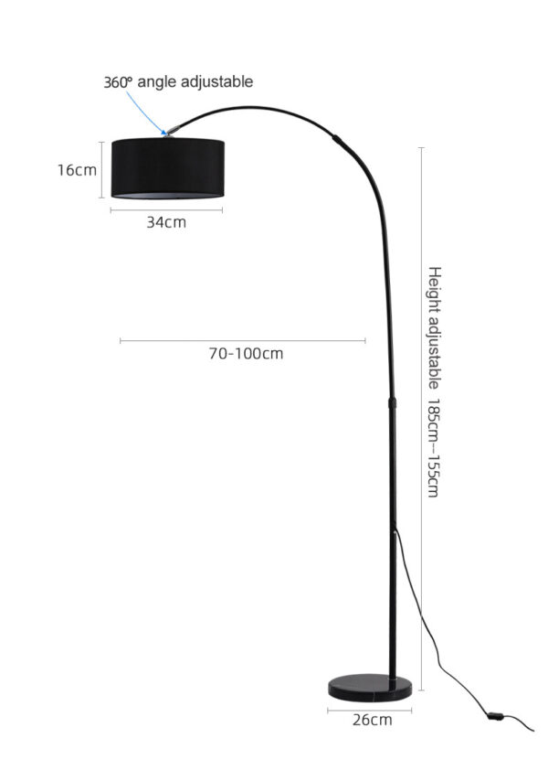Modern Classic Arc Fishing Standing Floor Lamp - Image 7