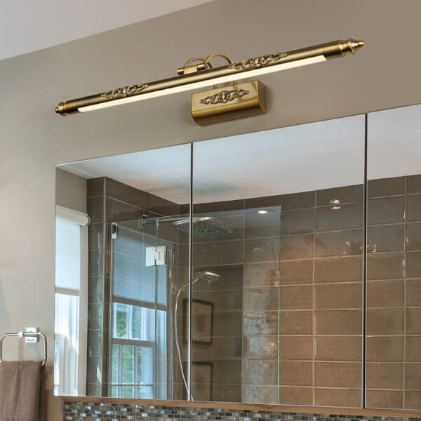 Vintage Style Vanity Mirror Light With Applique - Image 3
