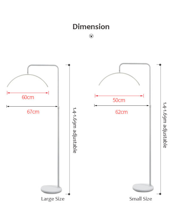 Beauty Salon Half Moon LED Floor Lamp - Image 8