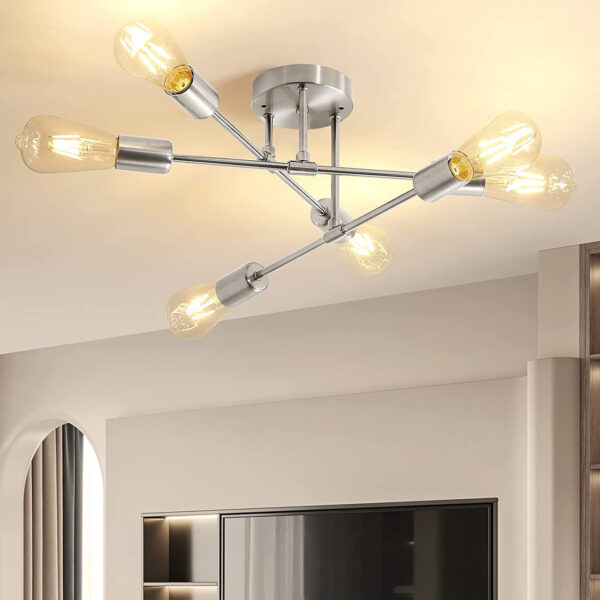 Modern Sputnik Pendant Light Ceiling Lamp - Image 4
