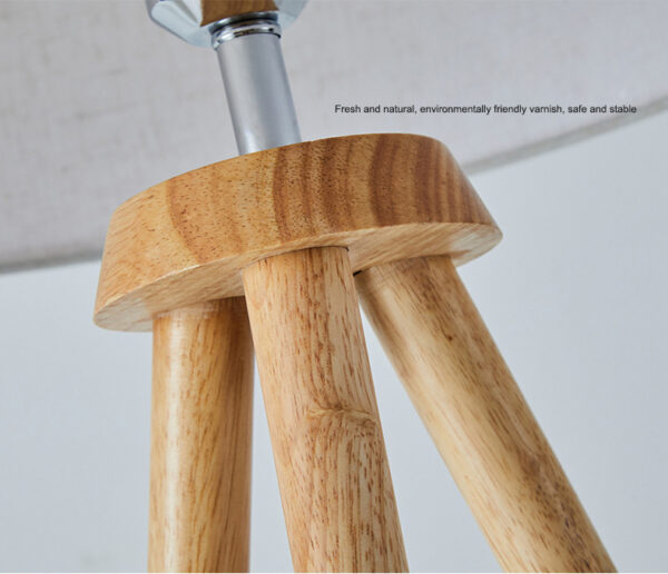 Modern Wood Tripod Standing Floor Lamp - Image 6
