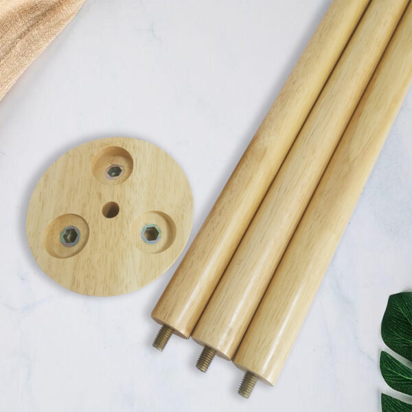 Modern Wood Tripod Standing Floor Lamp - Image 7
