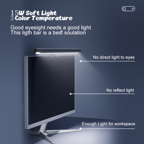 Wireless Desktop Laptop Monitor Light With Rechargeable Battery - Image 4