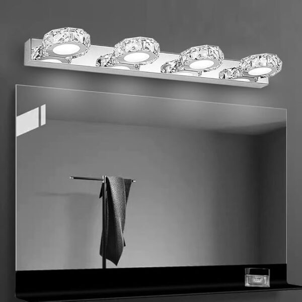 High Quality Luxury Crystal LED Mirror Light Fixture - Image 6