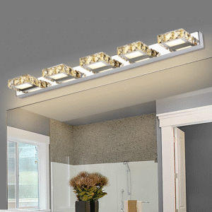 Sparkling Crystal Lampshade LED Mirror Light
