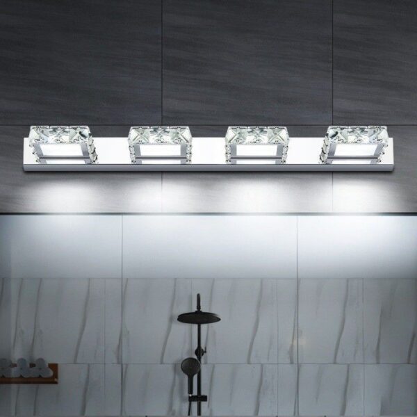 Sparkling Crystal Lampshade LED Mirror Light - Image 5