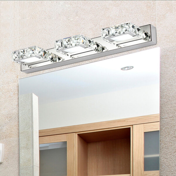 Sparkling Crystal Lampshade LED Mirror Light - Image 3