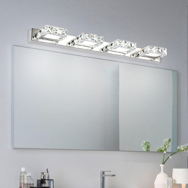 Sparkling Crystal Lampshade LED Mirror Light - Image 2