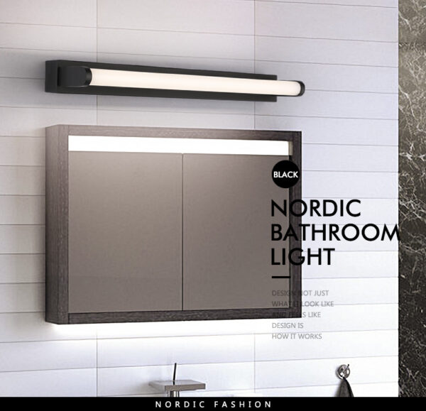 Sleek Design Black Bathroom Light Fixture - Image 5