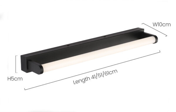 Sleek Design Black Bathroom Light Fixture - Image 8