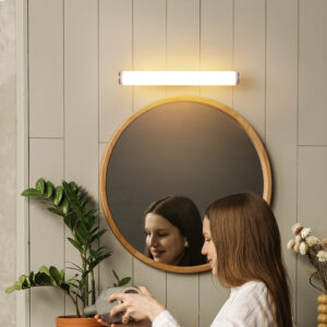 Modern Cylinder Stainless Bright LED Mirror Light