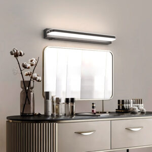 Multi-Function Stainless Steel LED Bathroom Mirror Light