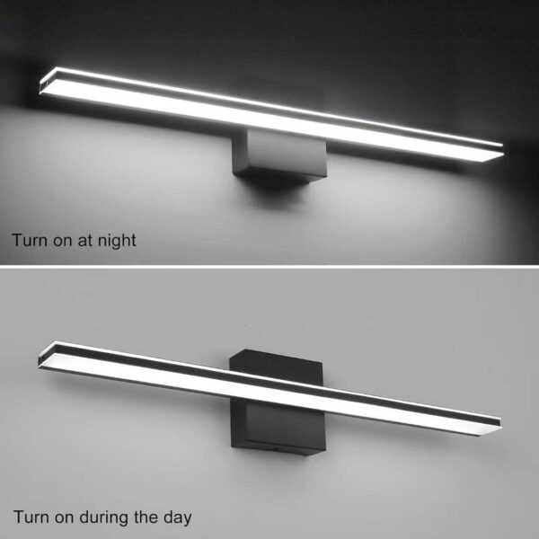 American Style Stainless Chrome Washroom LED Mirror Light - Image 7
