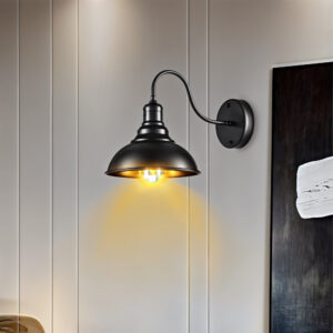 Retre Style Industrial Goose Neck Metal Wall Light