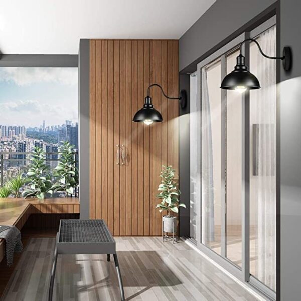 Retre Style Industrial Goose Neck Metal Wall Light - Image 4