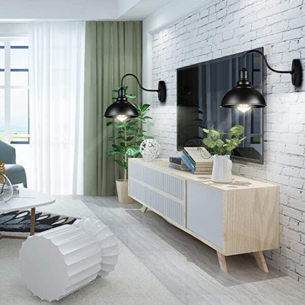 Retre Style Industrial Goose Neck Metal Wall Light - Image 3