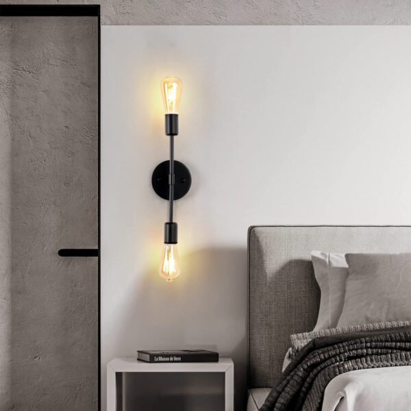 2-Lights Metal Wall Sconce Light Fixture - Image 2