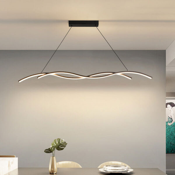 Modern Artwork Wave Shape LED Hanging Light - Image 7
