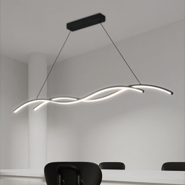 Modern Artwork Wave Shape LED Hanging Light - Image 5