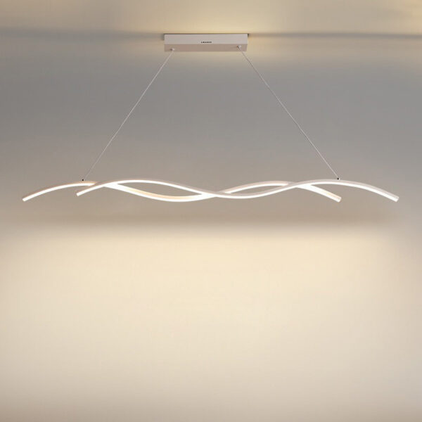Modern Artwork Wave Shape LED Hanging Light - Image 4