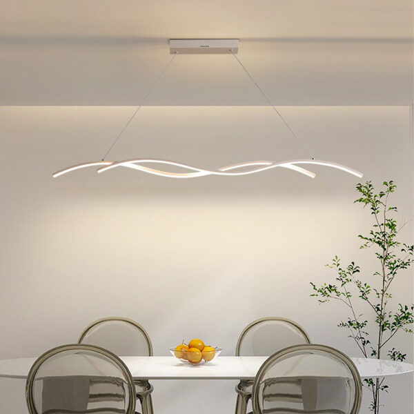 Modern Artwork Wave Shape LED Hanging Light - Image 3