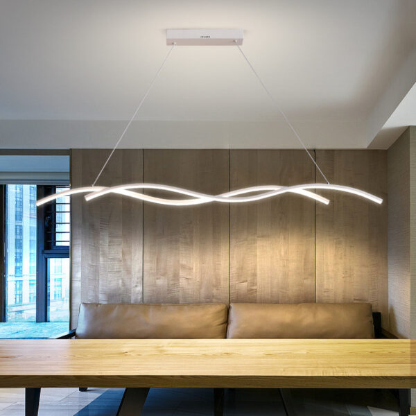 Modern Artwork Wave Shape LED Hanging Light - Image 2