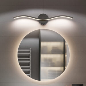 Unique Wave Shape Bathroom Mirror Light Fixture