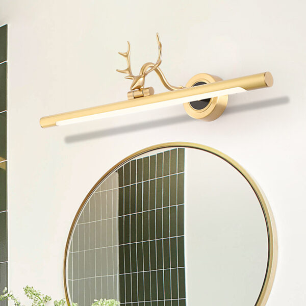 Full Copper Antler Shape Bathroom Mirror Lamp - Image 2
