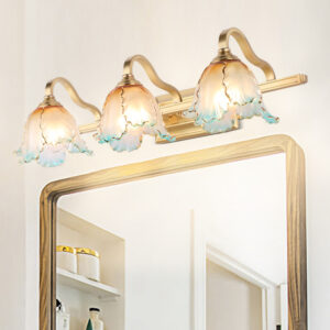 Luxury Copper Flower Shade Bathroom Wall Sconce Light