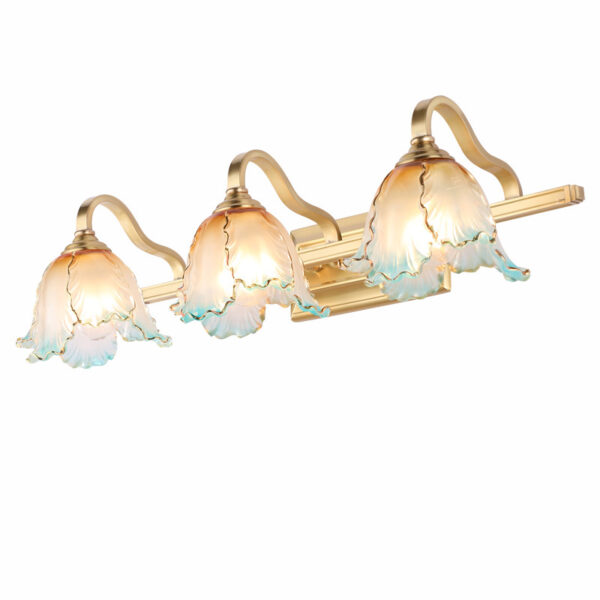 Luxury Copper Flower Shade Bathroom Wall Sconce Light - Image 6