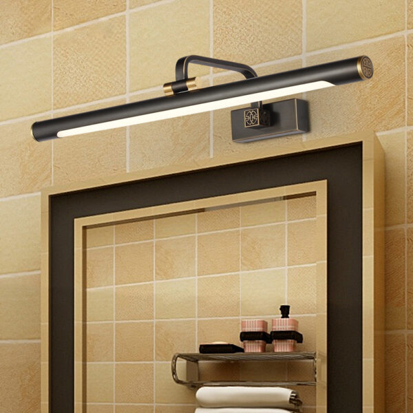 Chinese Retro Style Copper LED Mirror Light - Image 2
