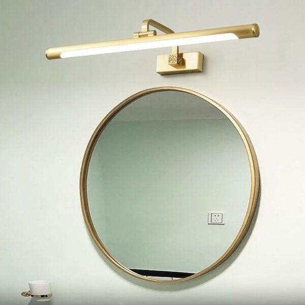 Chinese Retro Style Copper LED Mirror Light - Image 5