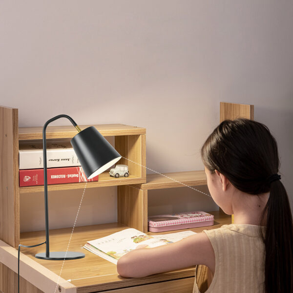 Metal Angle Adjustable Black LED Desk Lamp - Image 4