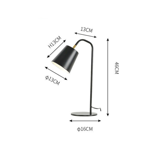 Metal Angle Adjustable Black LED Desk Lamp - Image 8