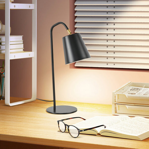 Metal Angle Adjustable Black LED Desk Lamp - Image 3