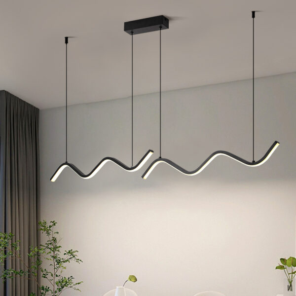 Creative Wave Shape Dinning Room LED Pendant Light - Image 2