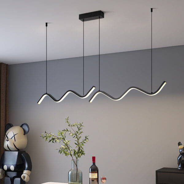 Creative Wave Shape Dinning Room LED Pendant Light