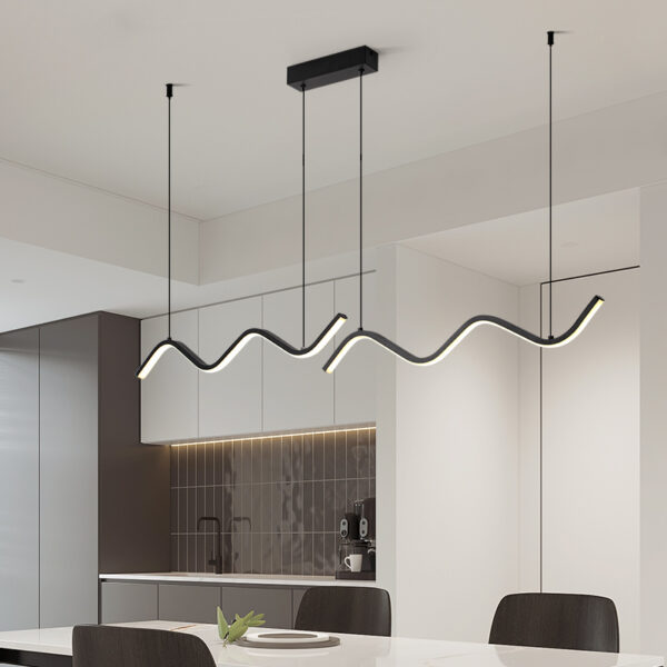 Creative Wave Shape Dinning Room LED Pendant Light - Image 3