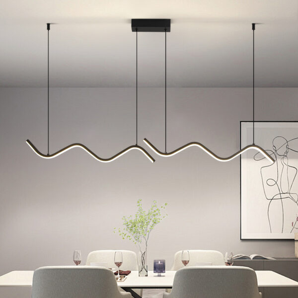 Creative Wave Shape Dinning Room LED Pendant Light - Image 4
